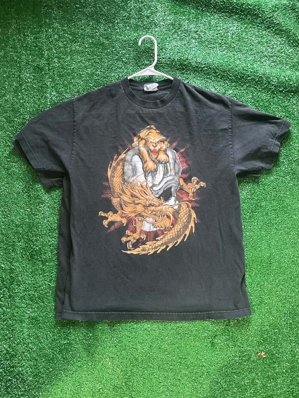 Vintage 90s Freeze Dragon and Tiger Graphic T-Shirt